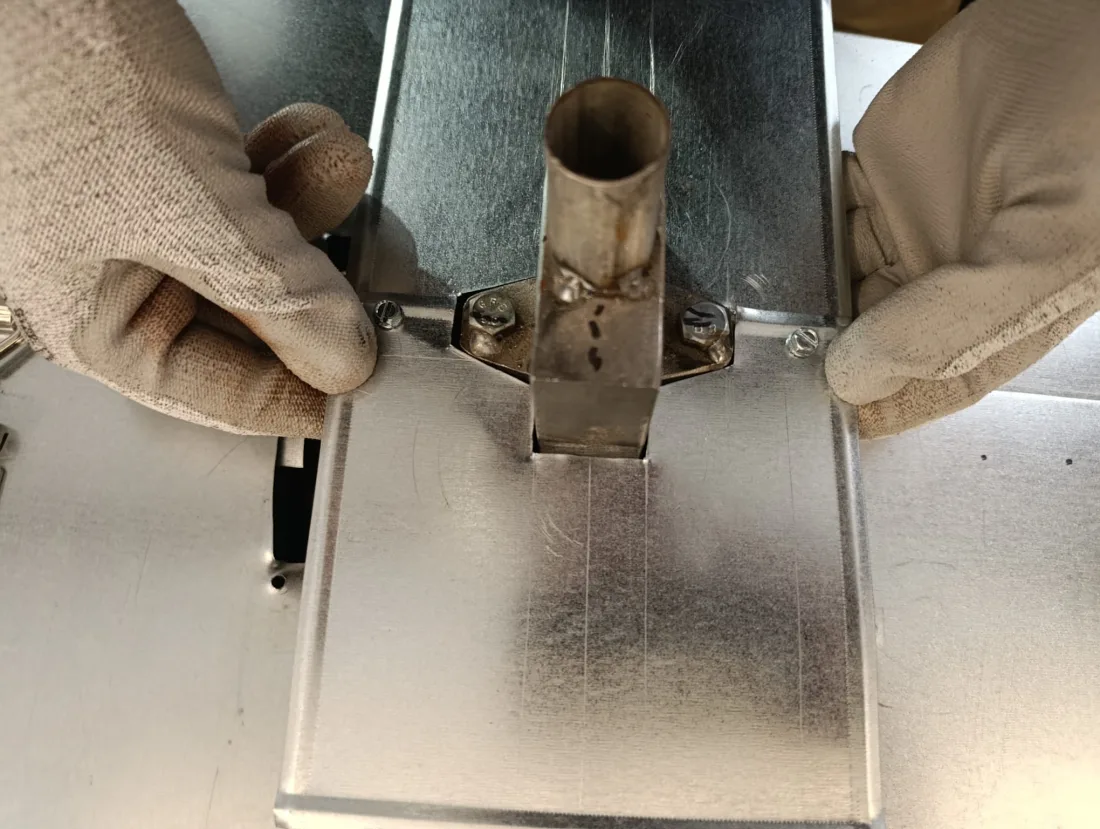 Adjusting a sheet metal element before installation